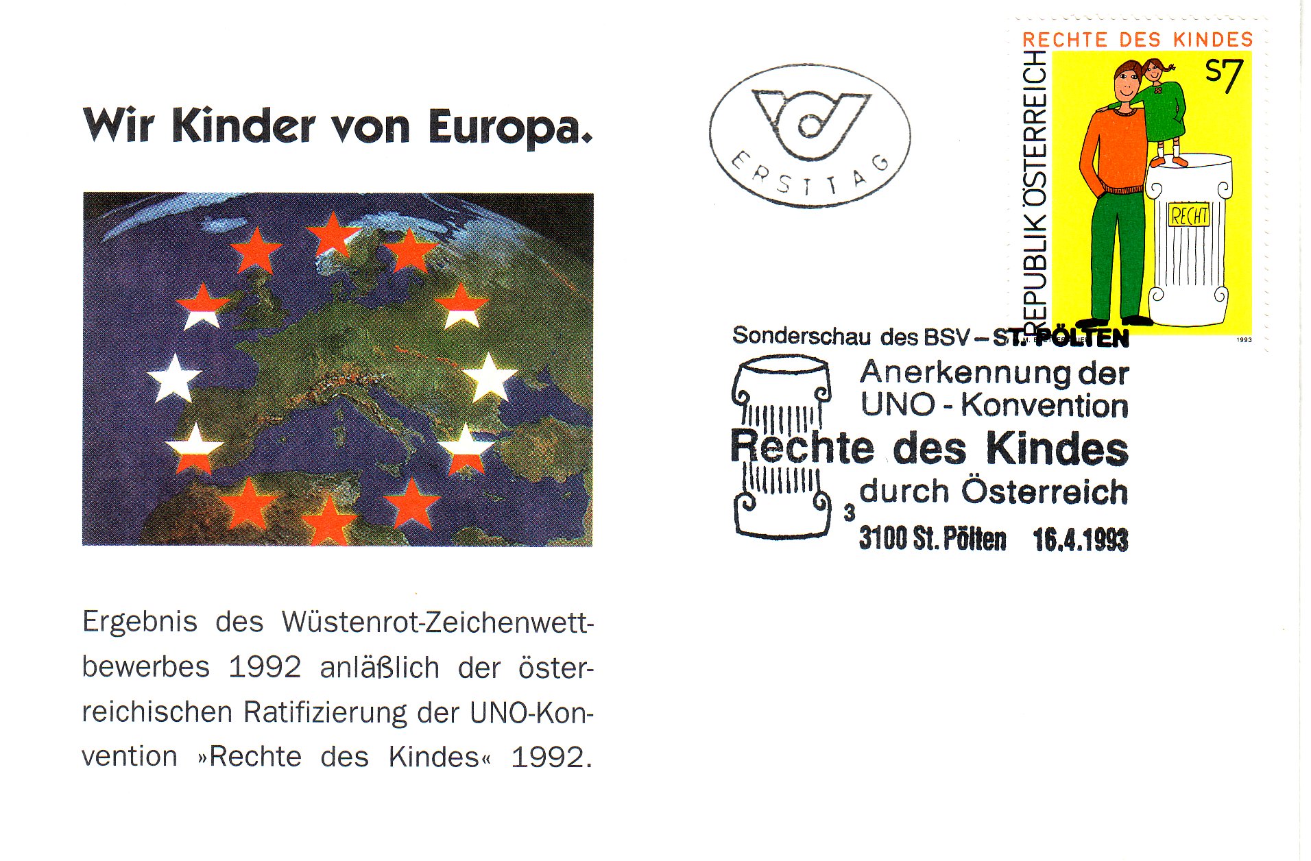 1993 1.-EUR Rechte des Kindes