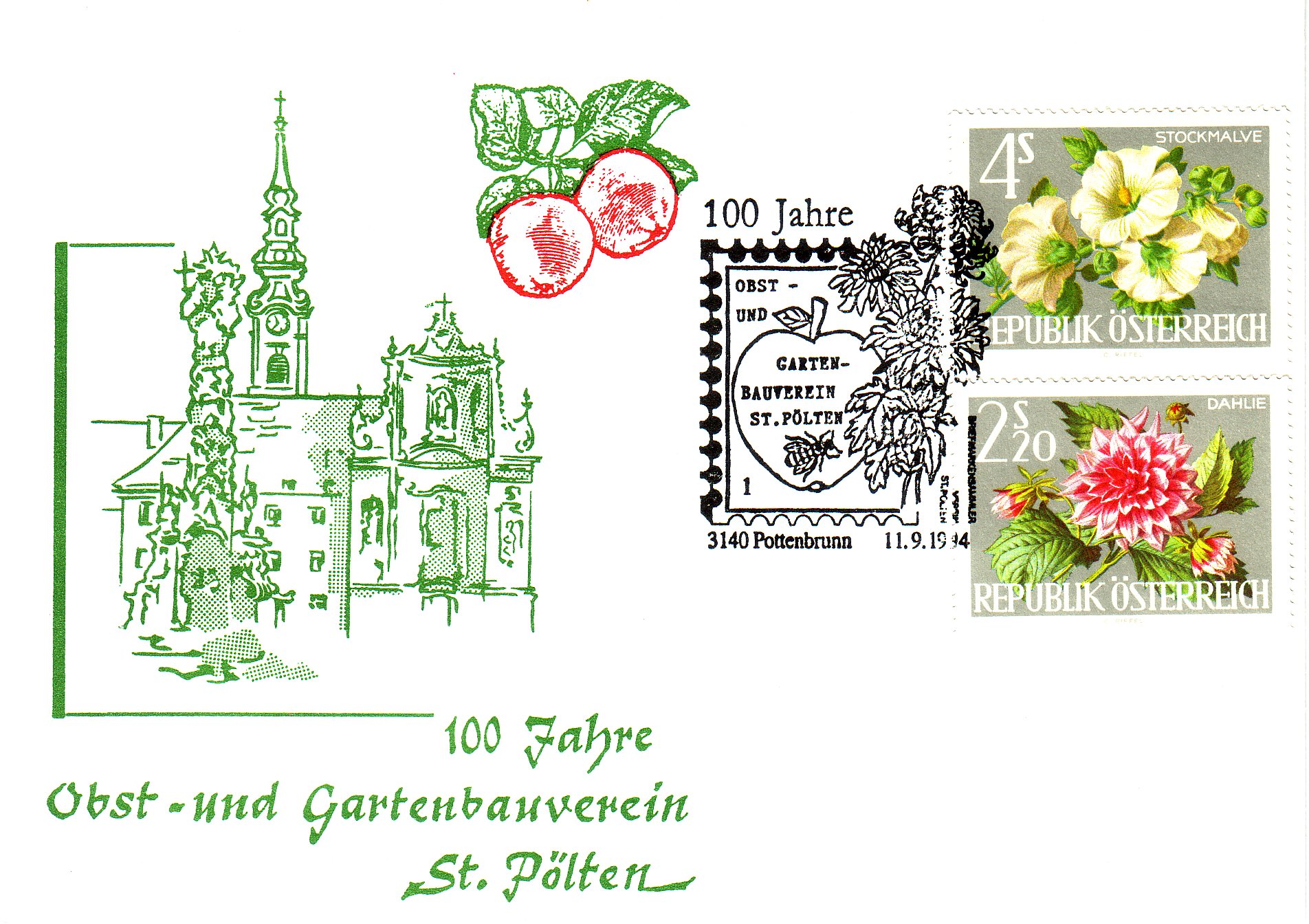 1994 1.-EUR 100 Jahre Gartenbauverein