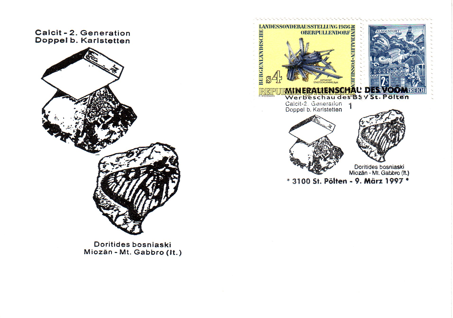 1997 Mineralienschau Belegpreis 1.- EUR